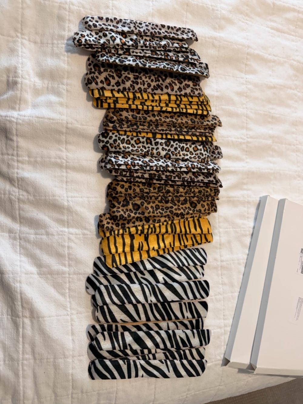 Animal Print slap bracelet Bundle - Leopard, Tiger & Zebra Patterns 50 total